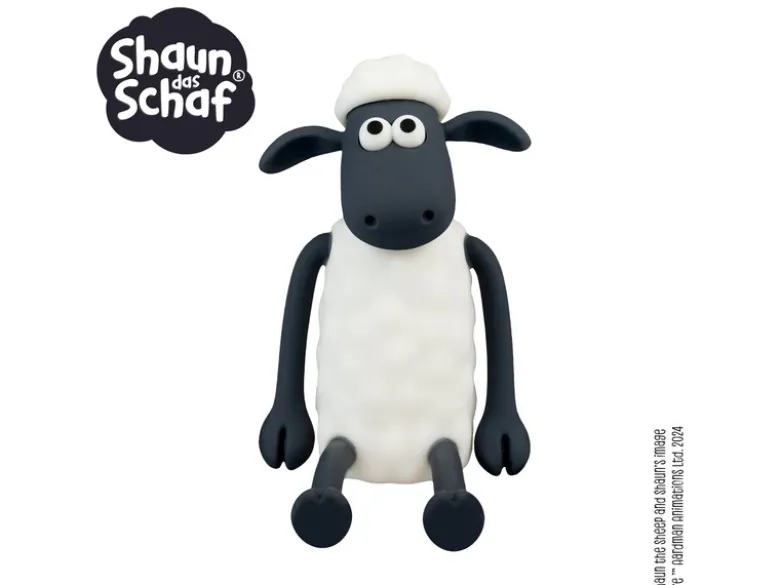 Nachtlicht SHAUN DAS SCHAF per USB aufladbar, dimmbar, 7 Lichtfarben, Höhe 14cm