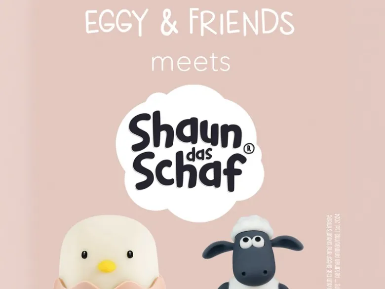 Nachtlicht SHAUN DAS SCHAF per USB aufladbar, dimmbar, 7 Lichtfarben, Höhe 14cm