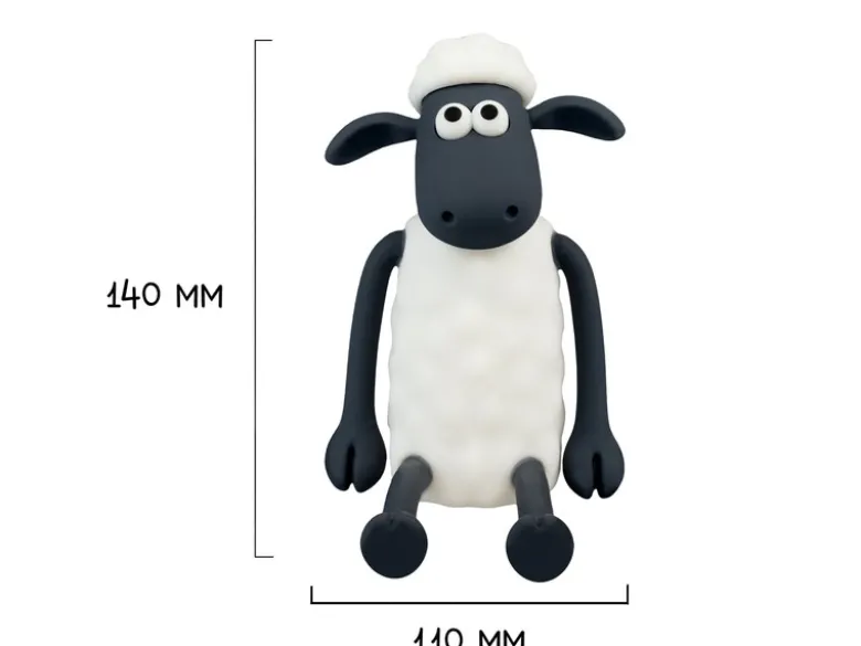 Nachtlicht SHAUN DAS SCHAF per USB aufladbar, dimmbar, 7 Lichtfarben, Höhe 14cm