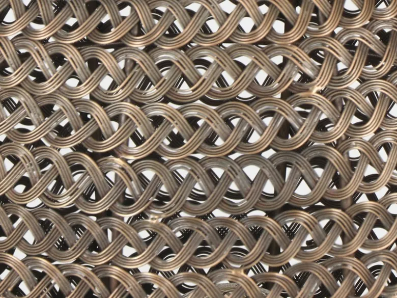 Orientalische Tripod Stehleuchte ZIVA aus Metallgeflecht in Altmessing, H: 140cm