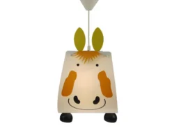 Originelle Kinderzimmerlampe tierisch leuchtende Pendelleuchte PFERD
