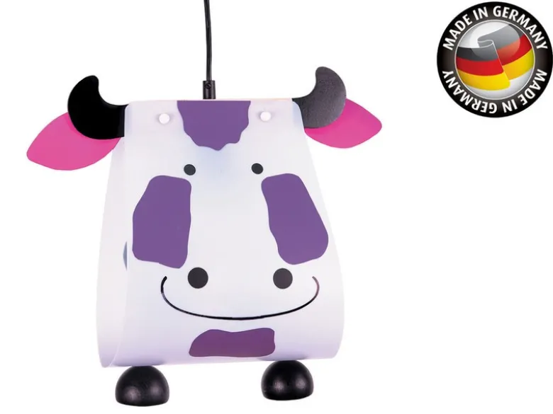 Originelle LED Kinderzimmerleuchte tierisch leuchtende Hängelampe KUH