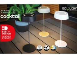 Outdoor Akku LED Tischleuchte COCKTAIL Gold, Dimmbar Höhe 29,5cm