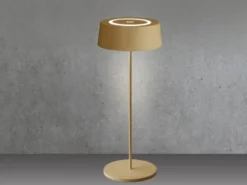 Outdoor Akku LED Tischleuchte COCKTAIL Gold, Dimmbar Höhe 29,5cm