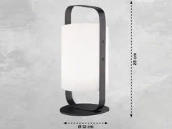 Outdoor Akku Tischlampe CASOLI mit Fernbedienung & RGB, Höhe 25cm