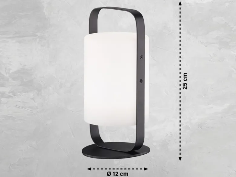 Outdoor Akku Tischlampe CASOLI mit Fernbedienung & RGB, Höhe 25cm