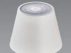 Outdoor Akku Tischlampe COSENZA Weiß ohne Kabel mit RGB, Höhe 38cm
