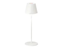 Outdoor Akku Tischlampe COSENZA Weiß ohne Kabel mit RGB, Höhe 38cm