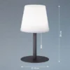 Outdoor Akku Tischlampe GARDEN ohne Kabel mit RGB Höhe 29cm