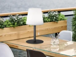 Outdoor Akku Tischlampe GARDEN ohne Kabel mit RGB Höhe 29cm