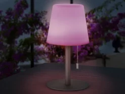 Outdoor Akku Tischlampe GARDEN ohne Kabel mit RGB Höhe 29cm