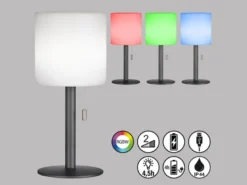 Outdoor Akku Tischlampe LESINA ohne Kabel - dimmbar & RGB - Höhe 30cm
