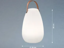 Outdoor Akku Tischlampe RUBY ohne Kabel mit RGB Farbwechsel 26cm