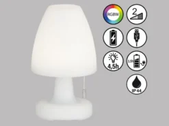 Outdoor Akku Tischlampe TERMOLI ohne Kabel - dimmbar & RGB - Höhe 25cm