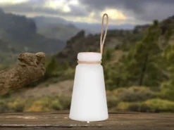 Outdoor Akku Tischleuchte BRUNO mit Fernbedienung dimmbar & RGB, Höhe 20cm