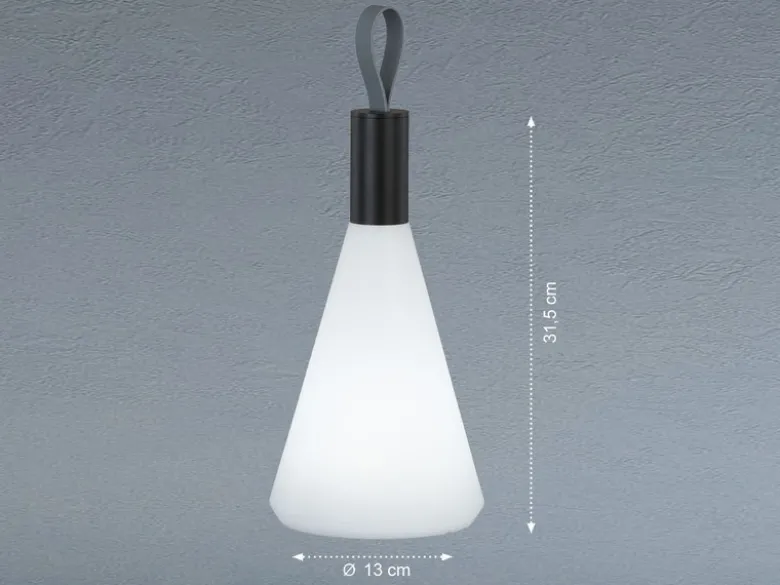 Outdoor Akku Tischleuchte PRIAN Höhe 31,5cm - dimmbar & USB aufladbar