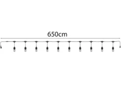 Outdoor Lichterkette CHAIN mit Netzstecker & 10 LEDs, Länge 6,5 Meter