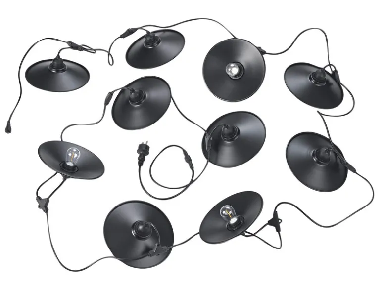 Outdoor Lichterkette CHAIN mit Netzstecker & 10 LEDs mit Schirm, 6,5 Meter