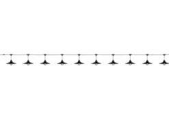 Outdoor Lichterkette CHAIN mit Netzstecker & 10 LEDs mit Schirm, 6,5 Meter