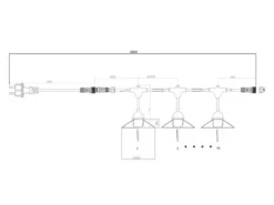 Outdoor Lichterkette CHAIN mit Netzstecker & 10 LEDs mit Schirm, 6,5 Meter