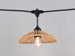 Outdoor Lichterkette CHAIN mit Stecker & 10 LEDs mit Boho Schirmen, 6,5 Meter