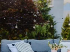 Outdoor Lichterkette per Solar & USB aufladbar mit Netzstecker, Länge 5,7 Meter