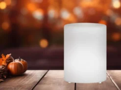 Outdoor RGB Tischleuchte CEPPO 15cm mit Fernbedienung, per USB & Solar aufladbar