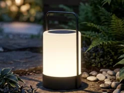 Outdoor Solar Tischleuchte CASOLI mit Fernbedienung, Höhe 20cm