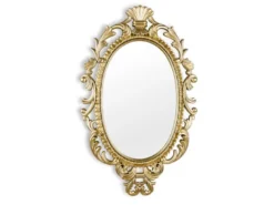 Ovaler Wandspiegel TRIXI mit Barockrahmen in Gold 73cm groß