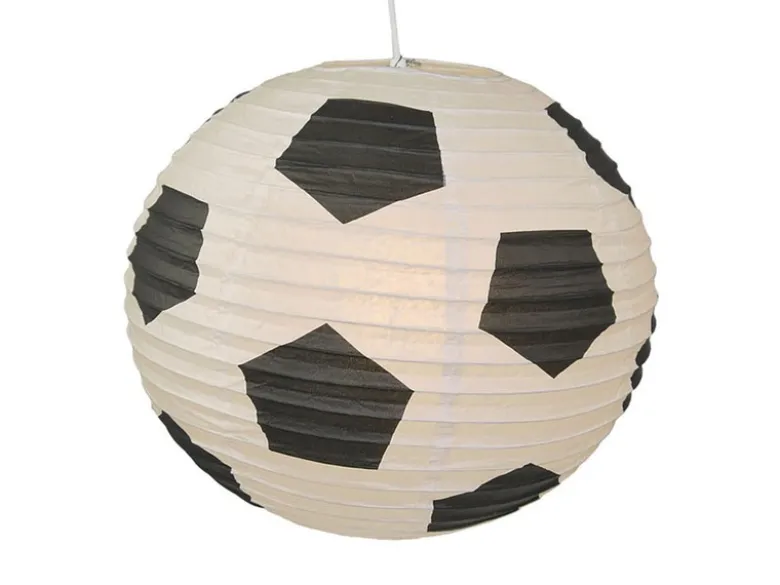 Papier Lampenschirm für Fussball-Fans Papier Lampe mit Fussball Motiv Ø 40 cm