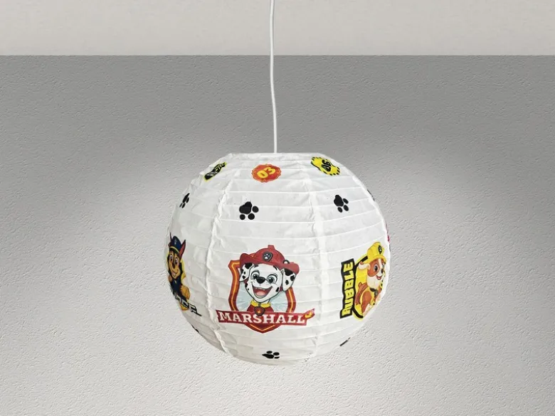 Papier Lampenschirm für Kinderzimmer Pendelleuchte Paw Patrol, 40cm Durchmesser