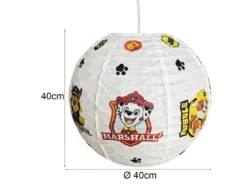 Papier Lampenschirm für Kinderzimmer Pendelleuchte Paw Patrol, 40cm Durchmesser