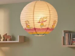 Papier Lampenschirm fürs Kinderzimmer mit fröhlichem Rabbit Motiv Ø 40cm