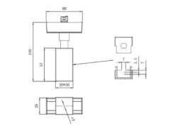 Pendel-Adapter Weiß Höhe 10cm für Schienensystem DUOline