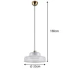Pendelleuchte ABELLA einflammig, Glas transparent / Messing matt, Ø 35cm