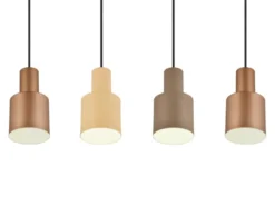 Pendelleuchte AGUDO 4-flammig Metall Coffee Töne, Breite 87cm