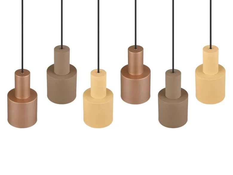 Pendelleuchte AGUDO 6-flammig Metall Coffee Töne, Breite 85cm