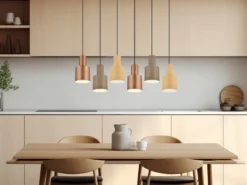 Pendelleuchte AGUDO 6-flammig Metall Coffee Töne, Breite 85cm
