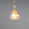 Pendelleuchte ALDEA klein 1-flammig mit Glasschirm Bernsteinfarbig, Ø 16cm