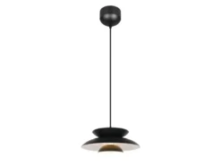 Pendelleuchte AMARILA skandinavisch mit Metall Lampenschirm Schwarz Ø 40cm