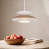 Pendelleuchte AMARILA skandinavisch mit Metall Lampenschirm Grau Braun Ø 40cm