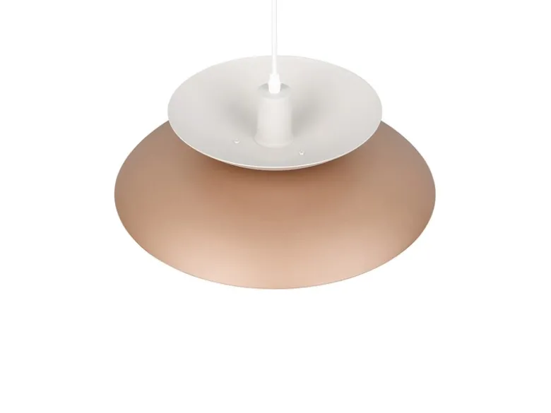 Pendelleuchte AMARILA skandinavisch mit Metall Lampenschirm Grau Braun Ø 40cm