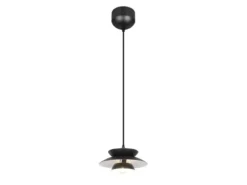 Pendelleuchte AMARILA skandinavisch mit Metall Lampenschirm Schwarz Ø 25cm