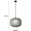 Pendelleuchte ASHFORD einflammig Kristall Glasschirm Rauchglas, Ø 40cm