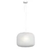 Pendelleuchte ASHFORD einflammig Kristall Glasschirm in Weiß, Ø 40cm