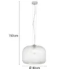 Pendelleuchte ASHFORD einflammig Kristall Glasschirm Klarglas, Ø 40cm