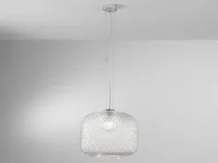 Pendelleuchte ASHFORD einflammig Kristall Glasschirm Klarglas, Ø 40cm