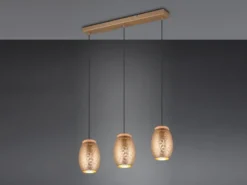 Pendelleuchte BIDAR 3-flammig in Coffee mit ausgefallenem Stanzmuster, B: 71cm