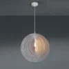 Pendelleuchte BOOLAN 1-flammig Naturholz farbig Holzlamellen, Ø 50cm