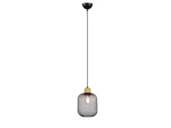 Pendelleuchte CALIMERO 1 flammig Metall Gitterschirm Schwarz, Ø 18cm